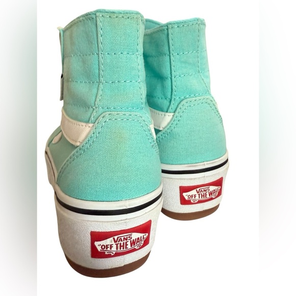 Vans Filmore Hi Tapere Platform in Aqua Sky Canvas sz 7 Sk8 sneaker lace up shoe - Picture 8 of 13